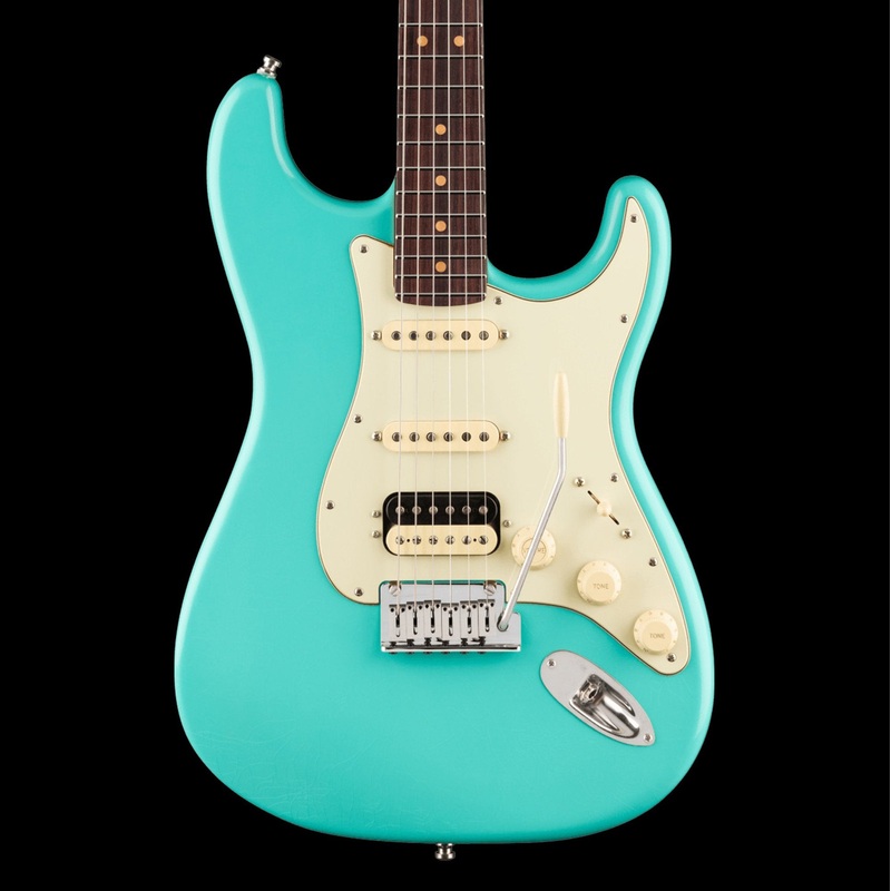 Fender American Ultra Luxe Vintage '60s Stratocaster HSS Sea Foam Green Electric Guitar With Case