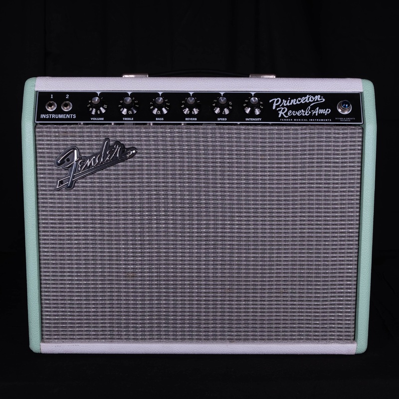 Used Limited Edition Fender 65 Princeton Reverb Surf-Tone Green Tube Guitar Amplifier