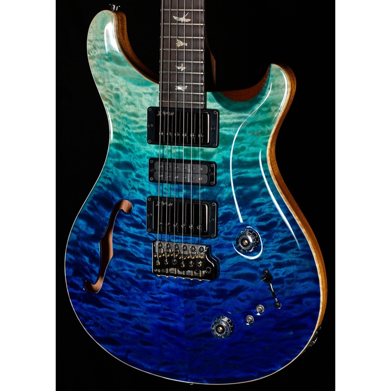 PRS Wood Library Willcutt Exclusive Special Semi-Hollow Brazilian Quilt 10 Top Blue Fade (524)