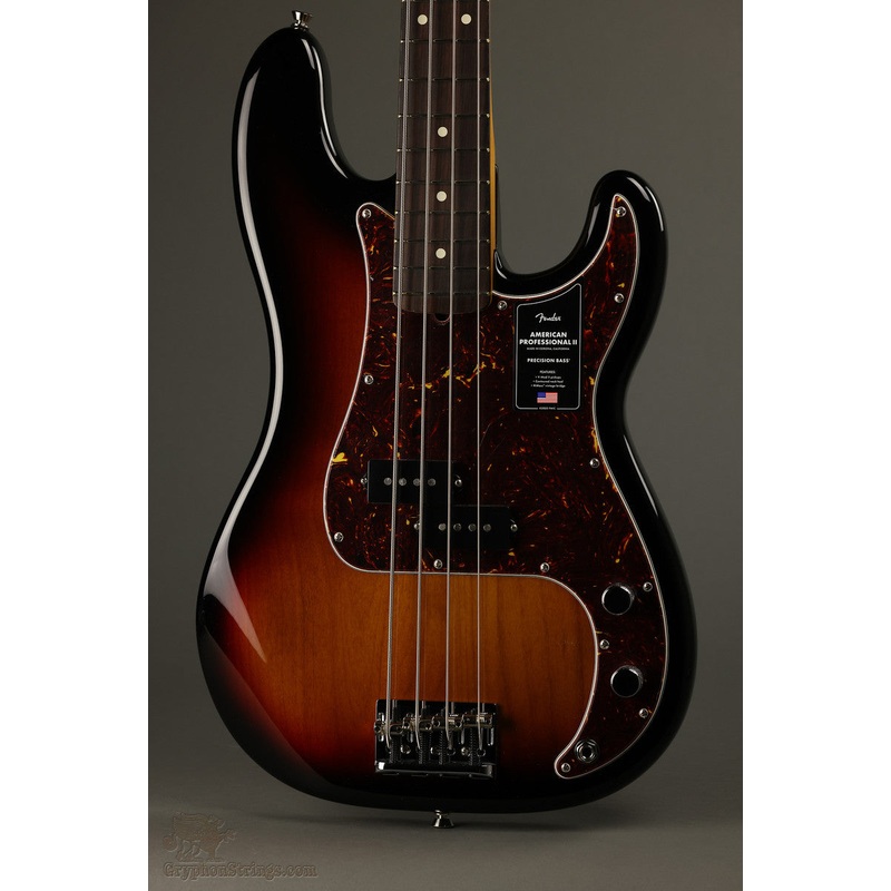 Fender American Professional II Precision Bass, Rosewood Fingerboard, 3-Color Sunburst New
