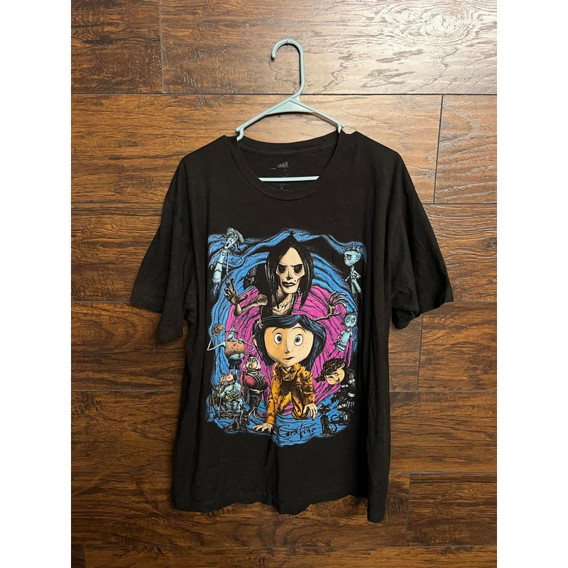 Coraline 2009 Movie x Laika T-shirt Neil Gaiman Tee - XL Black