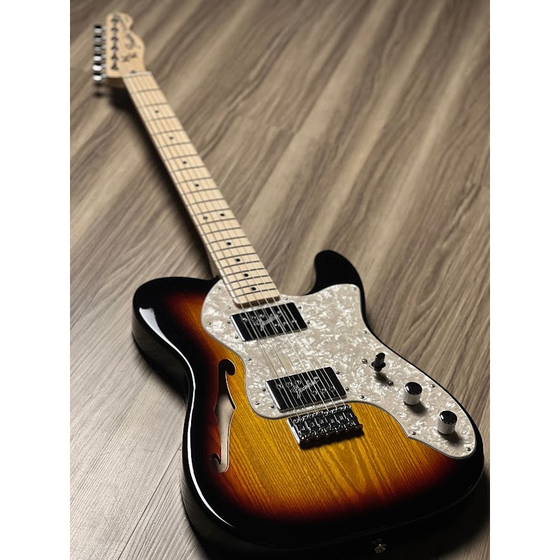Fender Japan MIJ FSR Collection Traditional 70s Telecaster Thinline with Maple FB in 3-Tone Sunburst