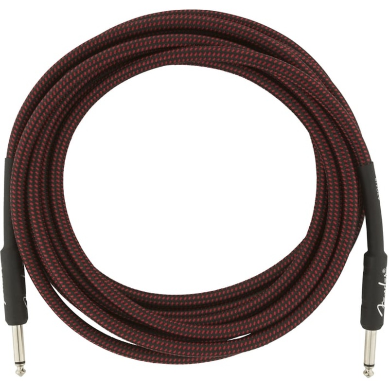 FENDER PROFESSIONAL SERIES 15FT INSTRUMENT CABLE, RED TWEED