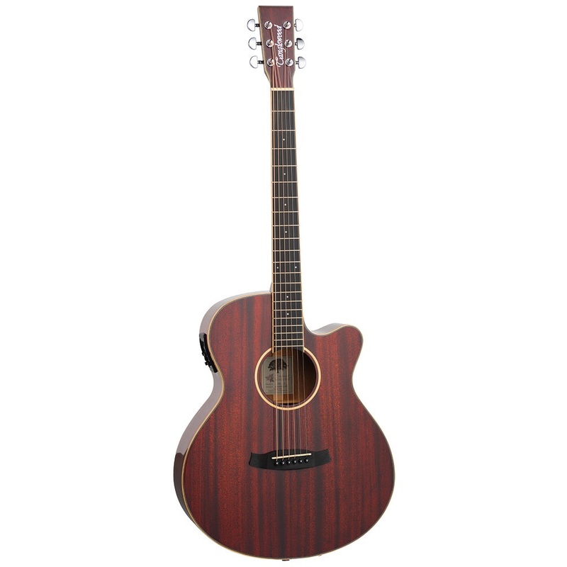 Tanglewood Winterleaf TW4CE-R Solid Top Super Folk Electric Acoustic Guitar - Red Gloss