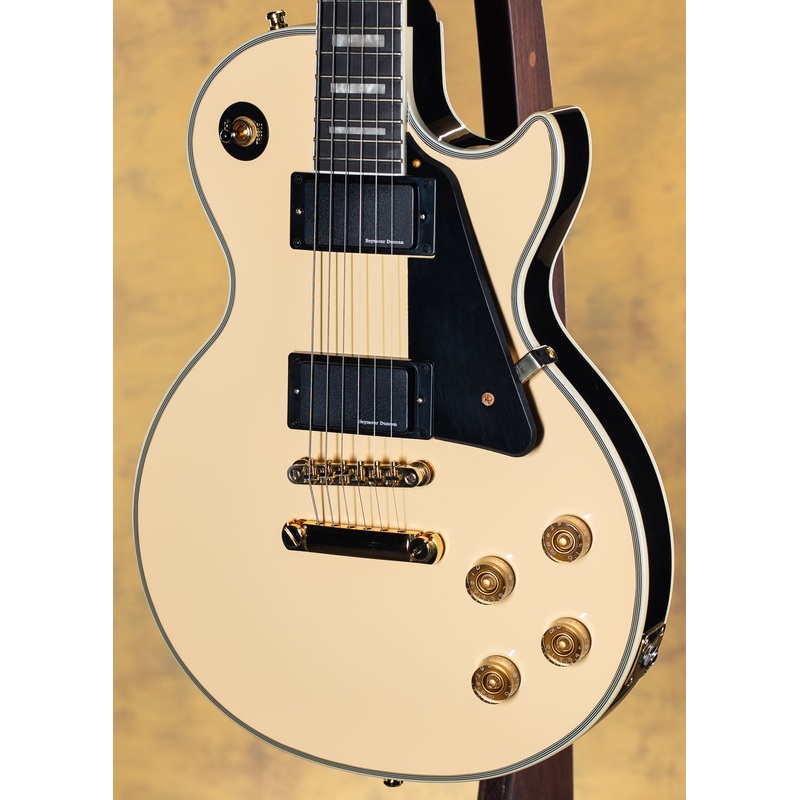2021 Epiphone Les Paul Custom Blackback Antique Ivory w/ Case