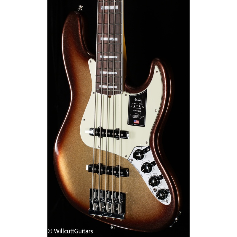 Fender American Ultra Jazz Bass V, Rosewood Fingerboard, Mocha Burst (771)