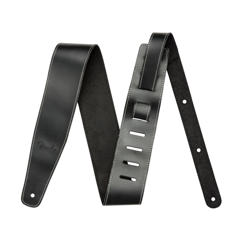 Fender Broken-In Leather Strap Black 2.5"