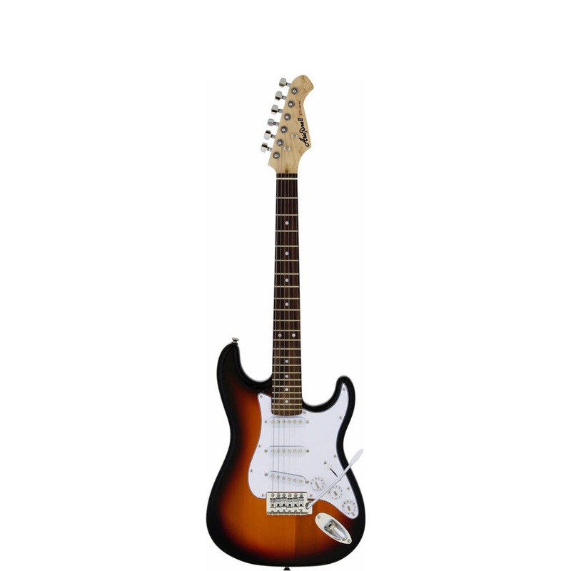 Aria STG-MINI Series 3/4 Size Electric Guitar in 3-Tone Sunburst Pickups: 3 x Single Coil