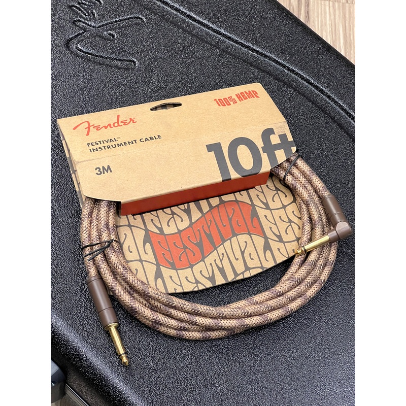Fender Festival Hemp Angled 10Ft Pure Hemp In Brown Stripe