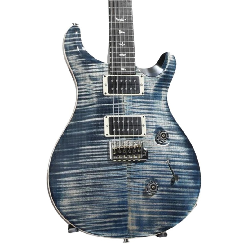PRS Custom 24 Electric Guitar - Figured Top Faded Whale Blue
