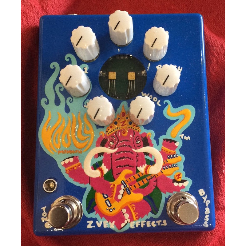 ZVex USA Made Handpainted Wooly Mammoth 7 WM7 Fuzz Guitar Pedal