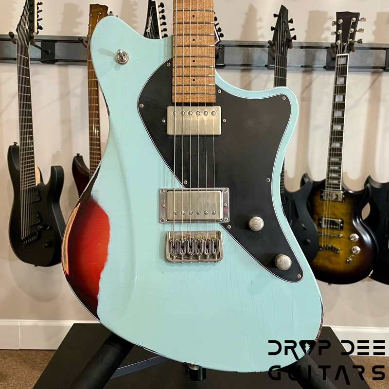 Balaguer USA Series Espada Electric Guitar w/ Case Aged Sky Blue Over Sunburst