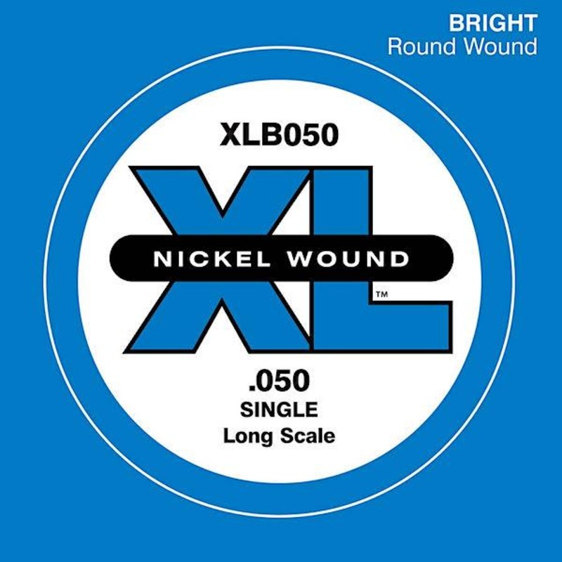 D'Addario XLB050 Long Scale Nickel Wound Bass Single String .050