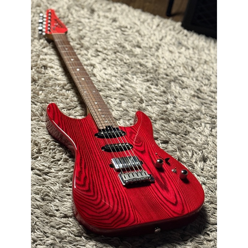 Soloking MS-1 Custom in Transparent Magenta with Roasted Maple Neck and Ash Body