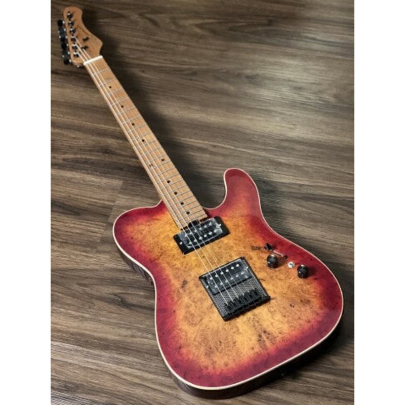 SQOE SETL650 HH Roasted Maple Series in Cherry Sunburst Burl