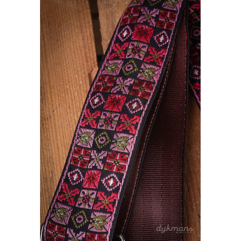 Souldier Guitar Strap Woodstock Pink Burgundy