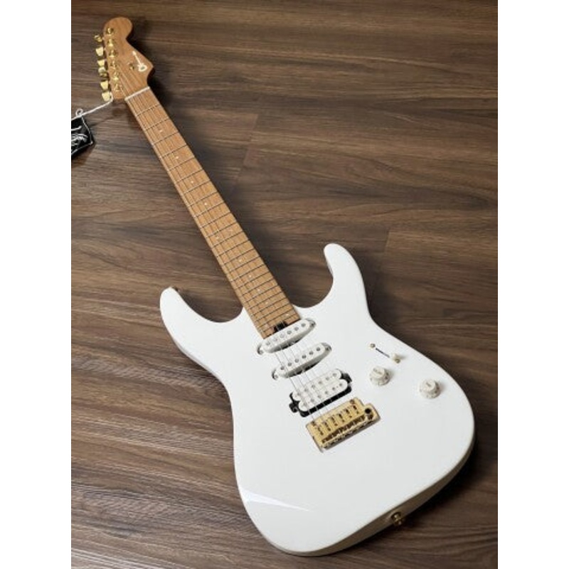 Charvel Pro-Mod DK24 HSS 2PT with Caramelized Maple FB in Snow White
