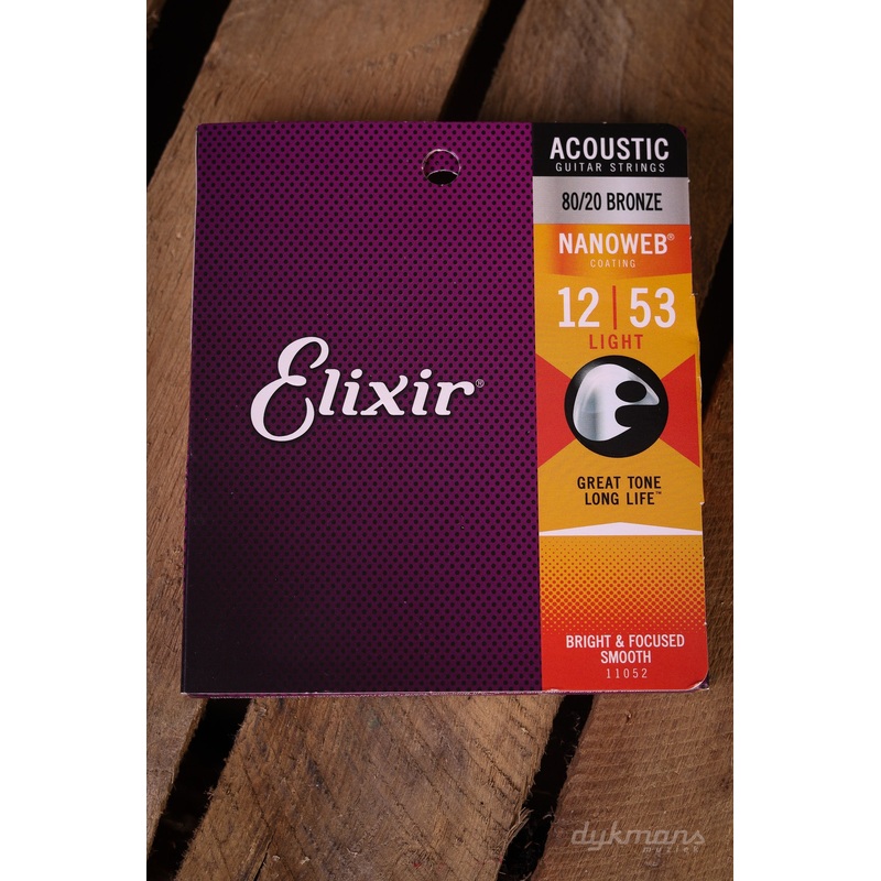 Elixir Acoustic Nanoweb 80/20 Bronze Light 12-53