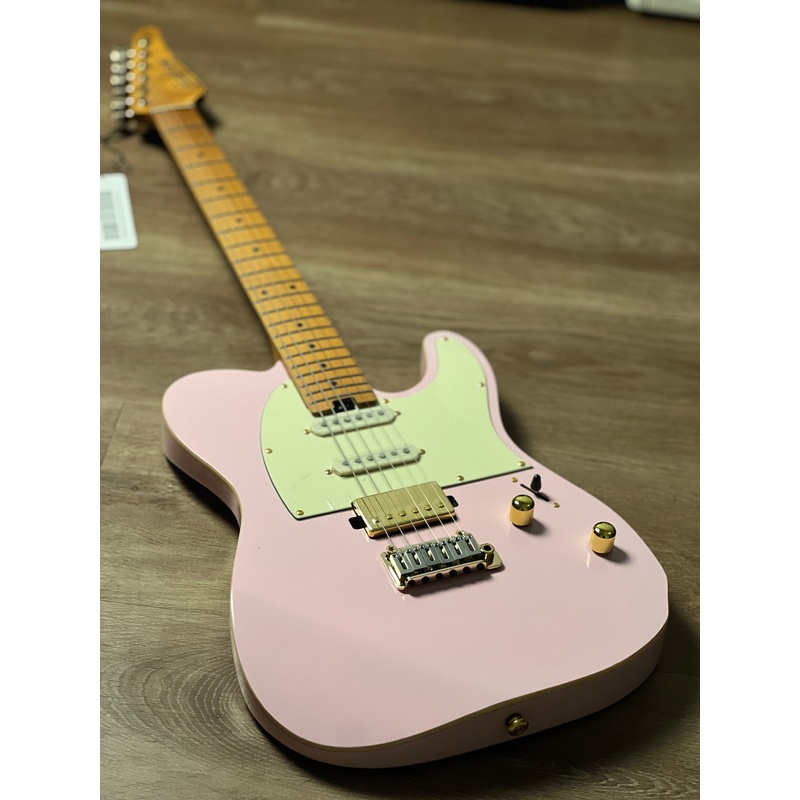Soloking MT-1 Deluxe 22 HSS in Shell Pink with Gold Hardware Nafiri Special Run JESCAR