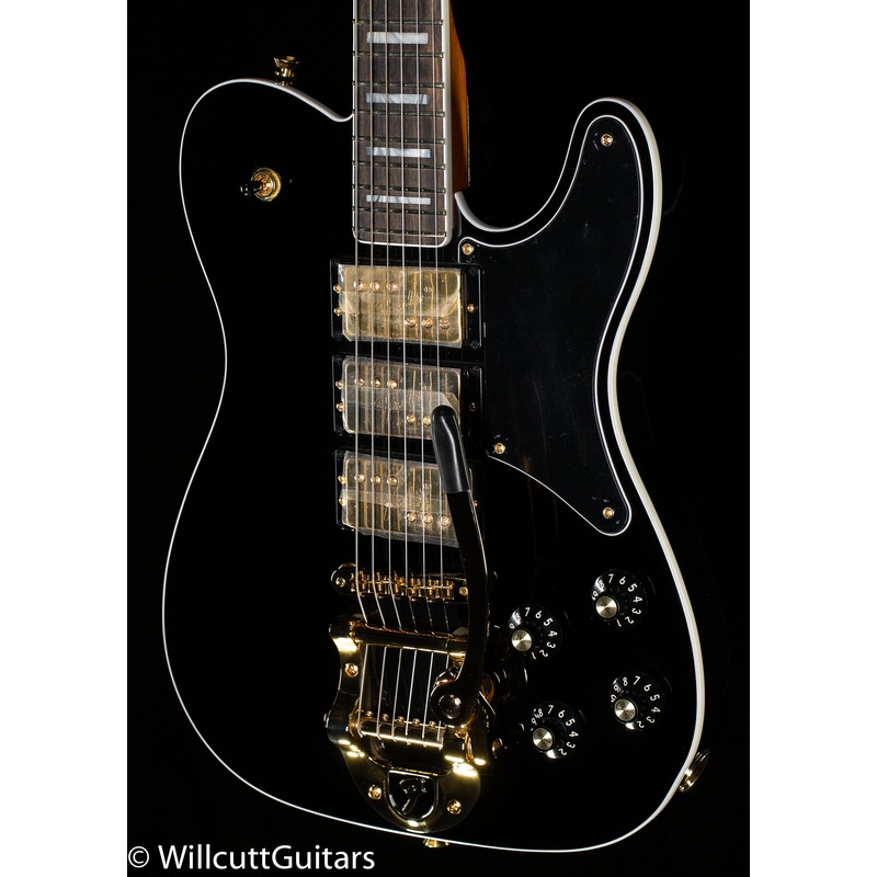 Fender Parallel Universe Volume II Troublemaker Tele Deluxe with Bigsby Ebony Fingerboard Black (548)
