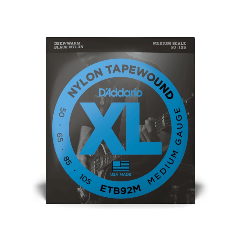 D'Addario ETB92M Tape-Wound 50-105 Medium Gauge Medium Scale Bass Strings