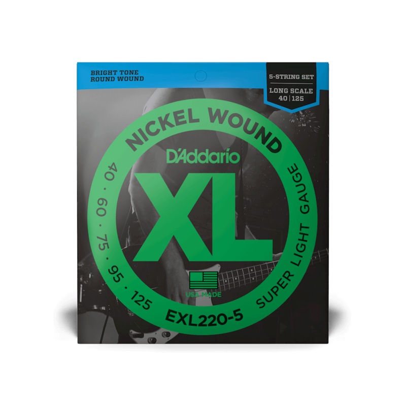 D'Addario EXL220-5 Set Bass XL 40-125 Long Scale 5-string Strings
