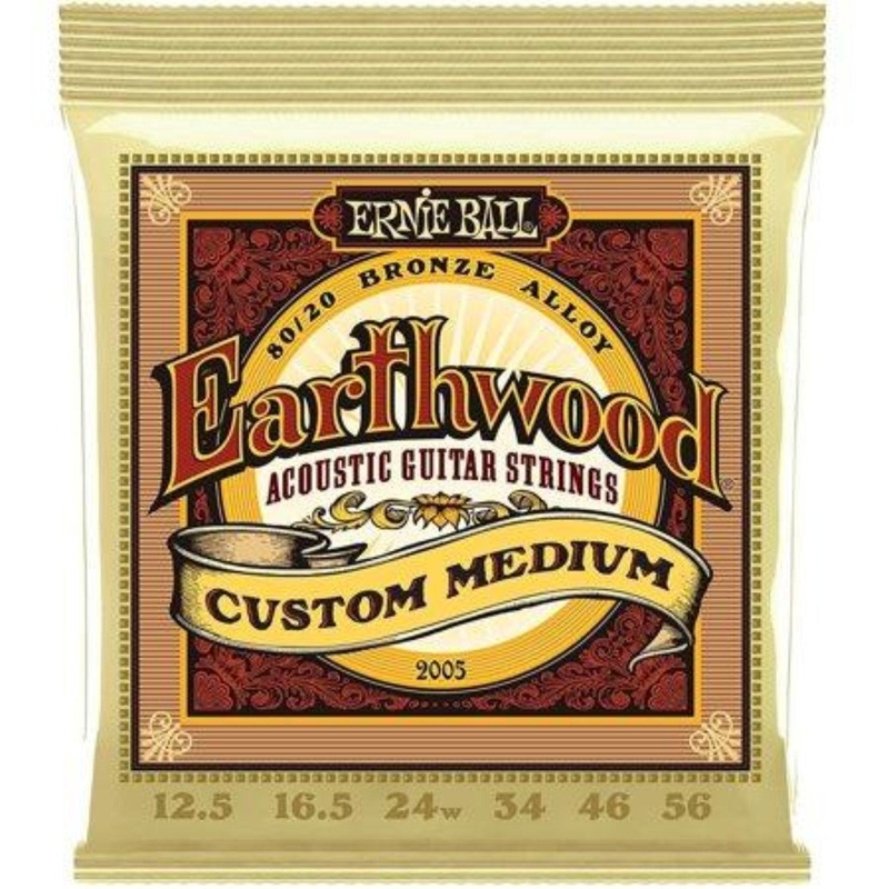 Ernie Ball Earthwood Custom Medium 80/20 Bronze Acoustic Guitar Strings