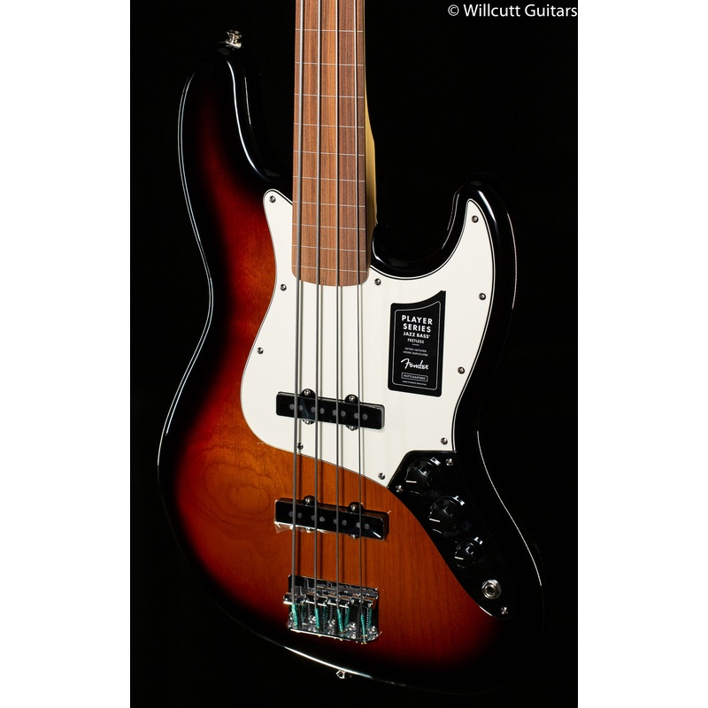 Fender Player Jazz Bass Fretless 3 Color Sunburst Bass Guitar