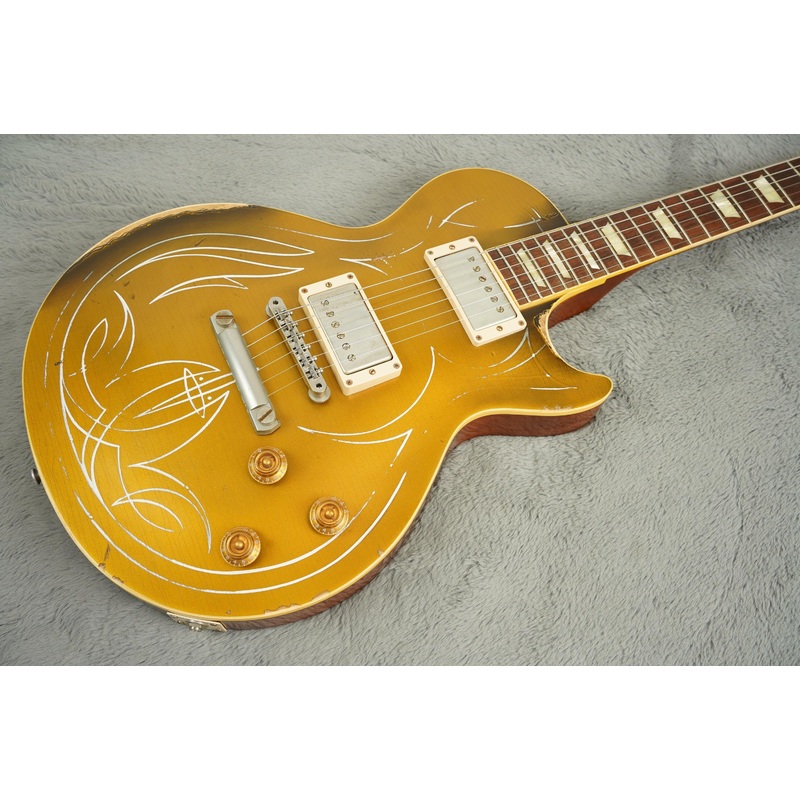 2014 Gibson Billy Gibbons Pinstripe Les Paul Goldtop, Aged / Signed