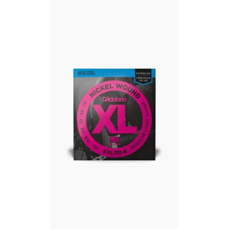 D'Addario XL Nickel Wound 6-String Bass - Regular Light 31 - 130