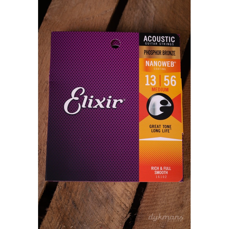 Elixir Acoustic Nanoweb Phosphor Bronze Medium 13-56