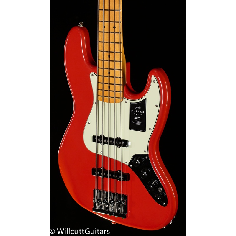 Fender Player Plus Jazz Bass V Maple Fingerboard Fiesta Red (490)