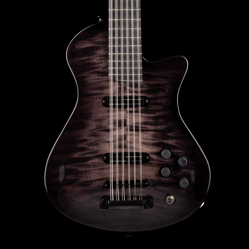Veillette Swift Archtop 12-String Baritone Slash Specs Trans Black Electric Guitar