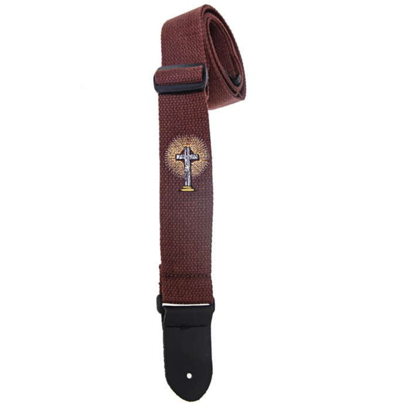 COTTON SERIES EMROIDERED CROSS BROWN