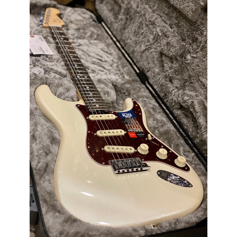 Fender American Elite Stratocaster Ebony Fretboard Olympic Pearl