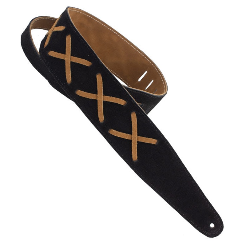 SUEDE X's BLACK/BROWN