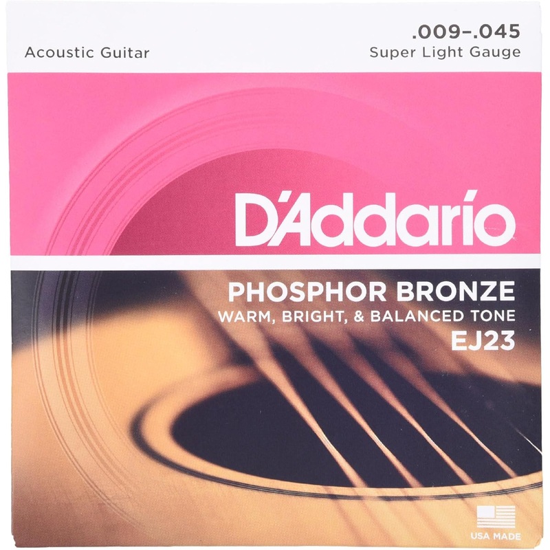 D'Addario EJ23 Phosphor Bronze Super Light Acoustic Strings - .009-.045