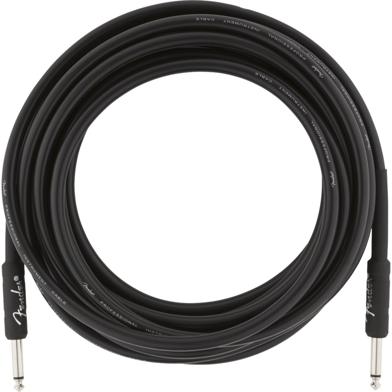 Fender Professional Series Instrument Cable, Straight/Straight, 18.6', Black