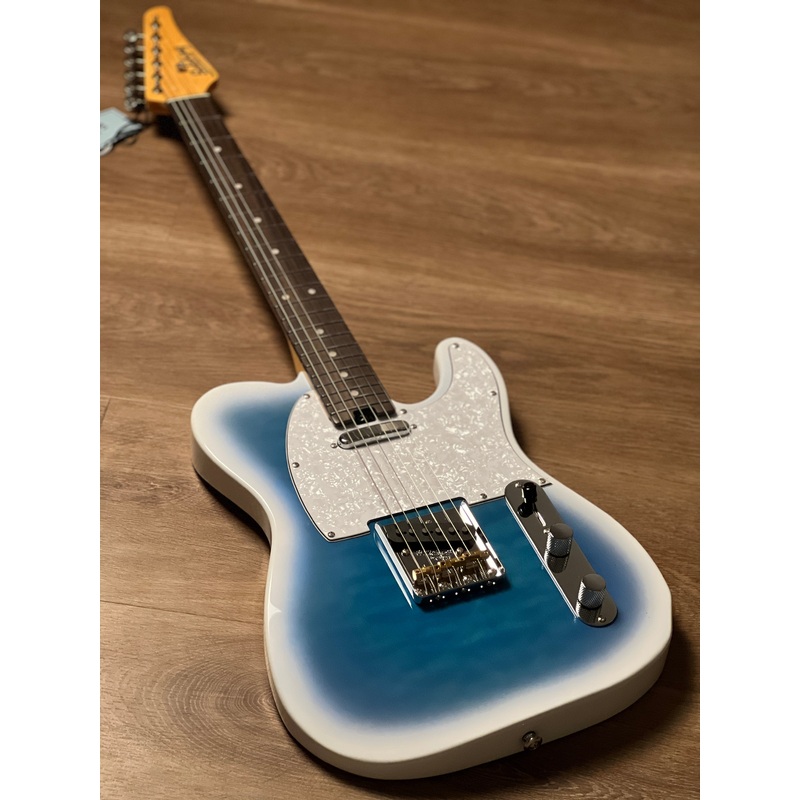Soloking MT-1 Vintage Quilt in Marble Blue Burst with Rosewood FB Nafiri Special Run