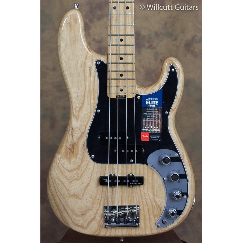 Fender American Elite Precision Bass Natural Ash USED