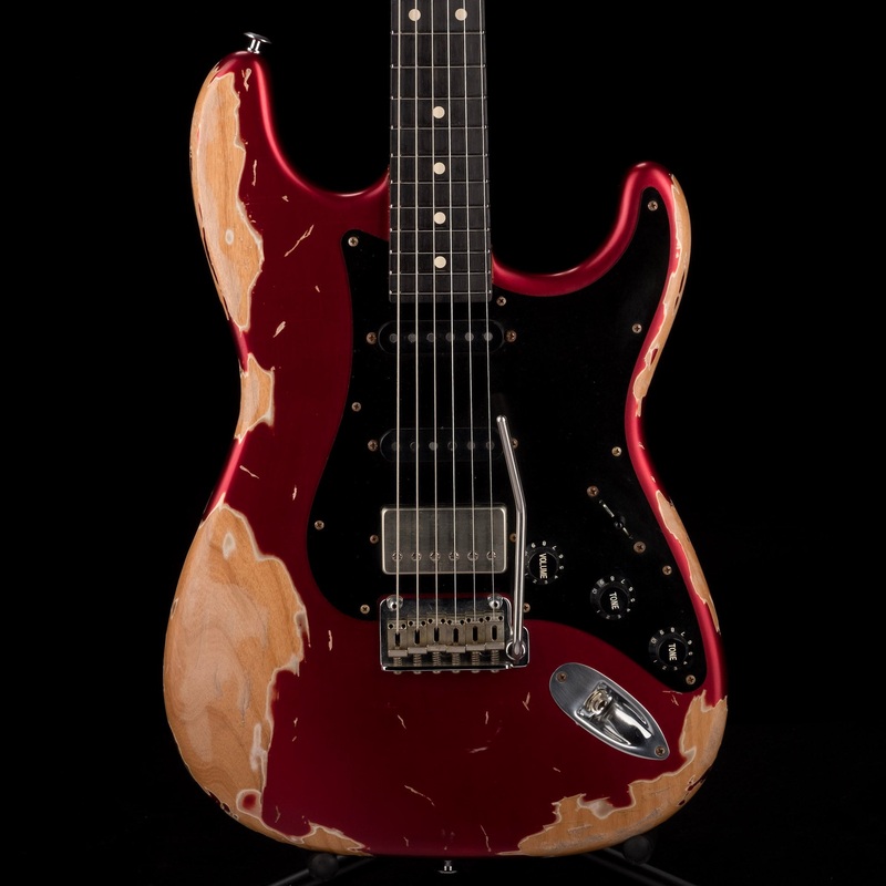 Pre Owned 2018 Suhr Classic Antique HSS Custom Candy Apple Red Extra Heavy Aging With Case