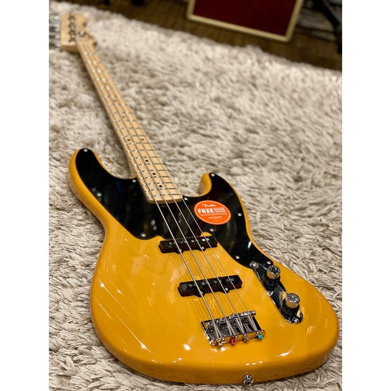 Squier Paranormal Series 54 Jazz Bass Telecaster in Butterscoth Blonde