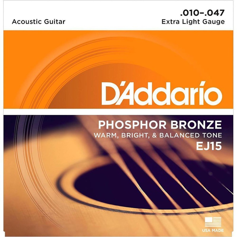 D Addario EJ15 Phosphor Bronze Acoustic Guitar Strings Light