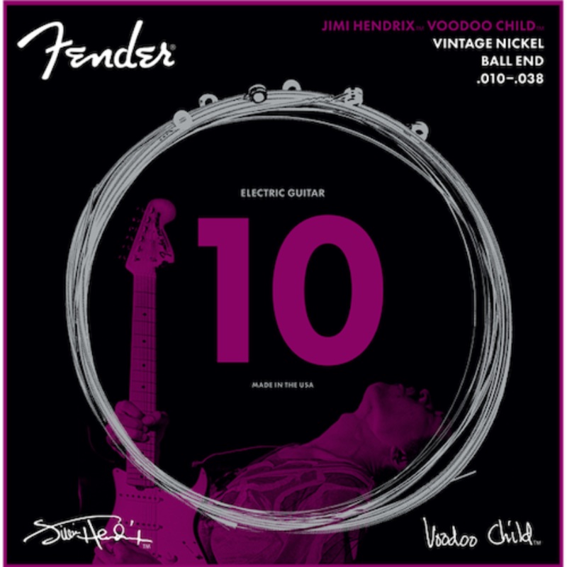 Fender Jimi Hendrix Voodoo Child Vintage Nickel Ball End Guitar Strings .010 -.038