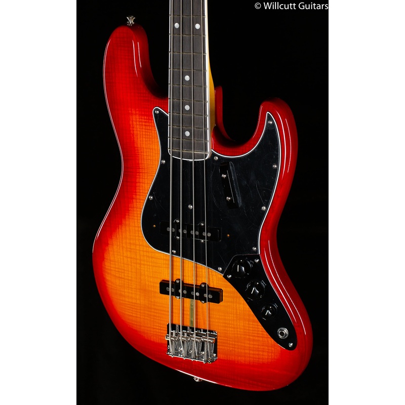 Fender Rarities Flame Ash Top Jazz Bass Plasma Red Burst (325)