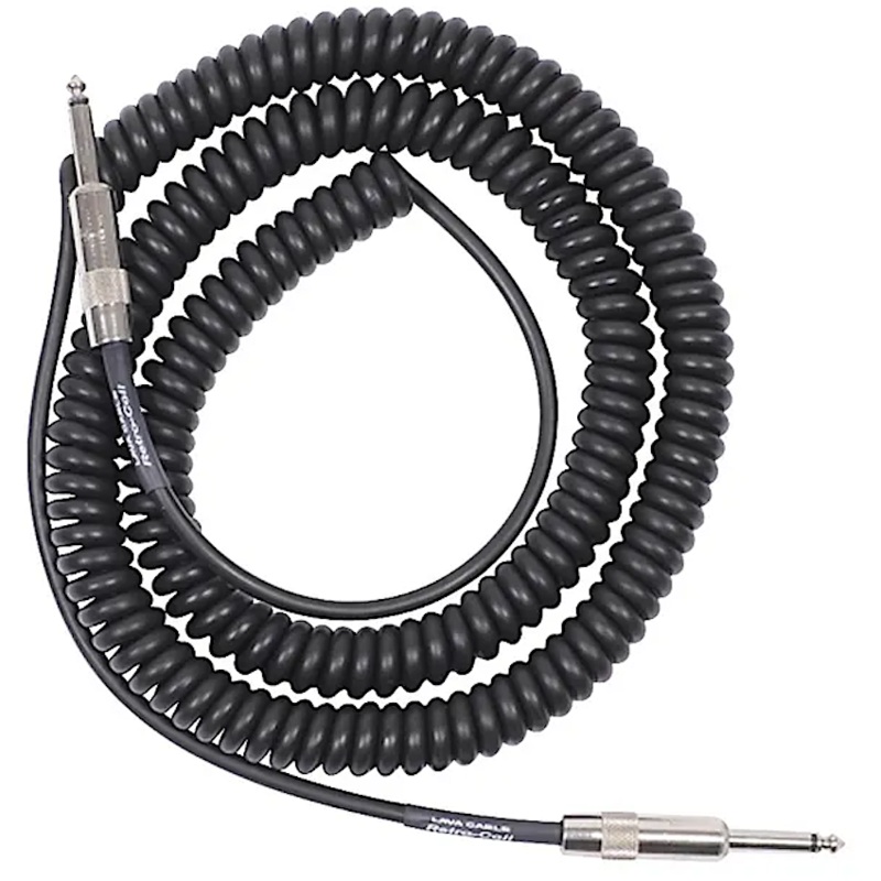 Lava Cable Retro Coil Cable, 20 ft, Straight 1/4" Ends, Black