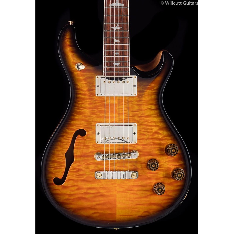 PRS McCarty 594 Semi Hollow Wood Library Amber Smokeburst