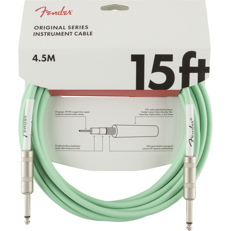Fender Original 15ft. Instrument Cable Surf Green - 990515058