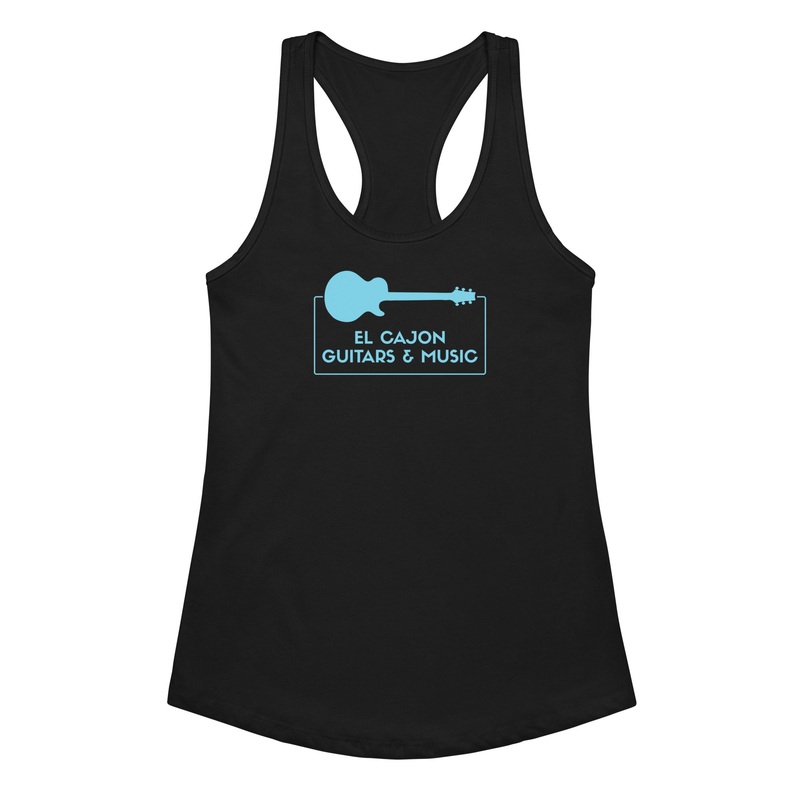 Womens fitted racerback tank top Black