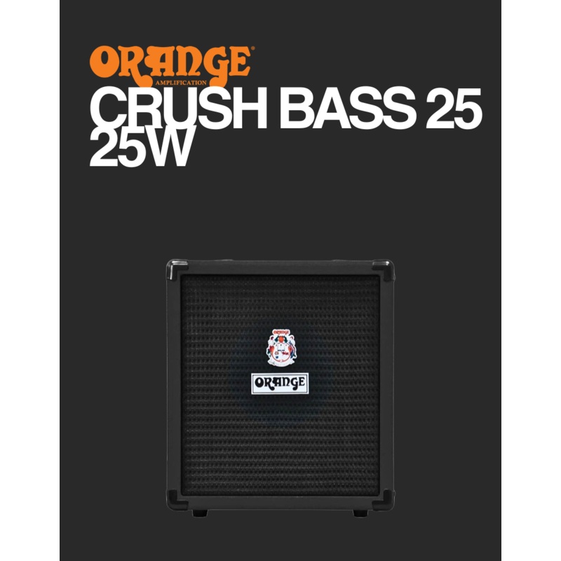 Orange Crush Bass 25 Amp 25-watt Combo Black